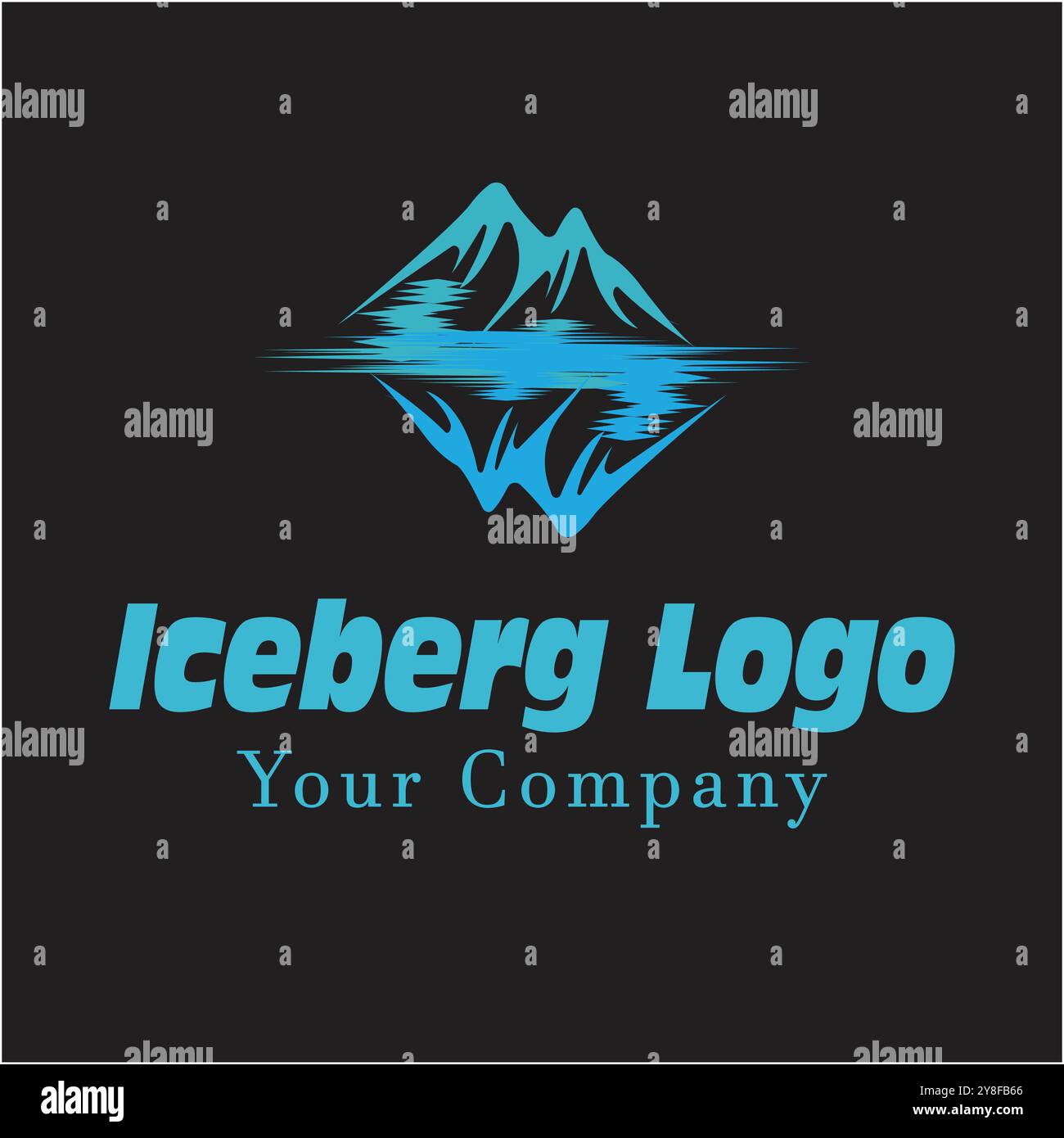 Ice berg Logo Template vector symbol nature Stock Vector
