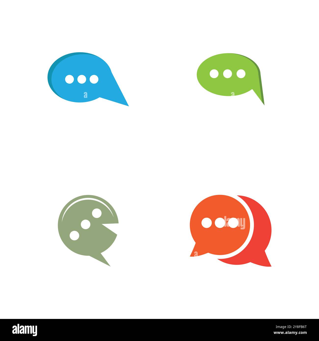 Buble chat icon Vector Illustration design Logo template Stock Vector
