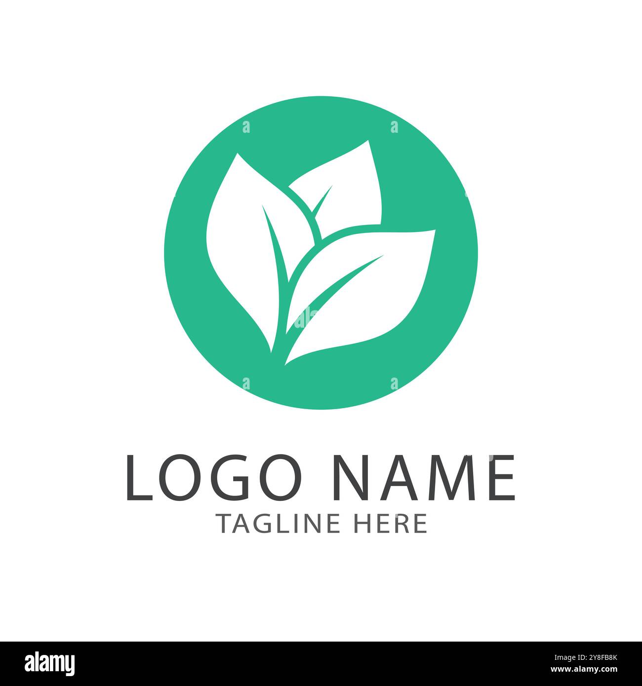 Green leaf logo ecology nature element vector icon Stock Vector