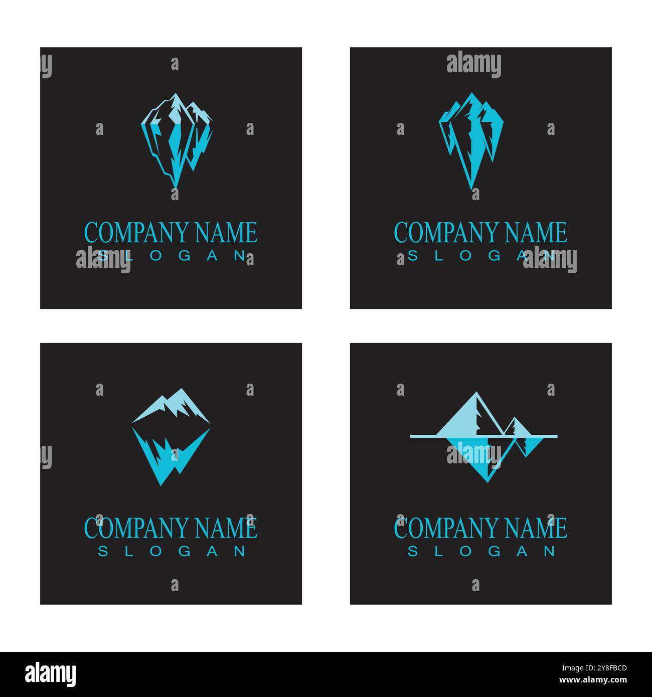 Ice berg Logo Template vector symbol nature Stock Vector
