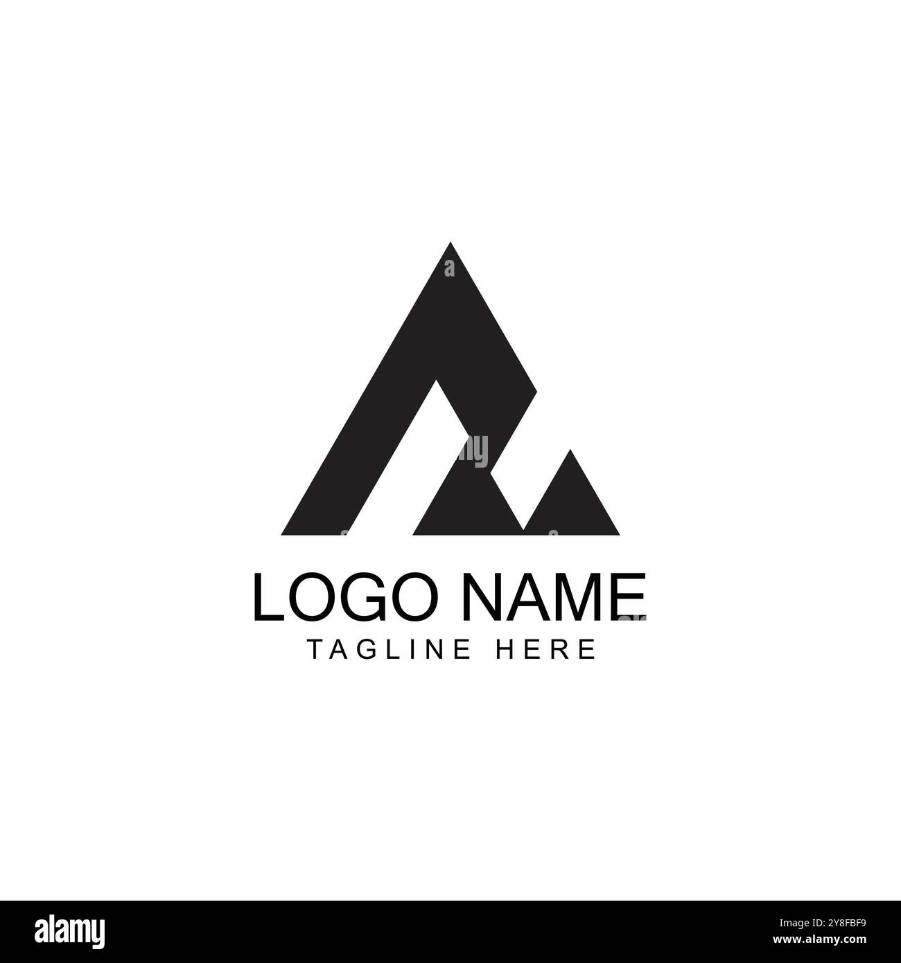 Futuristic Triangle Chain logo design inspiration Stock Vector Image ...