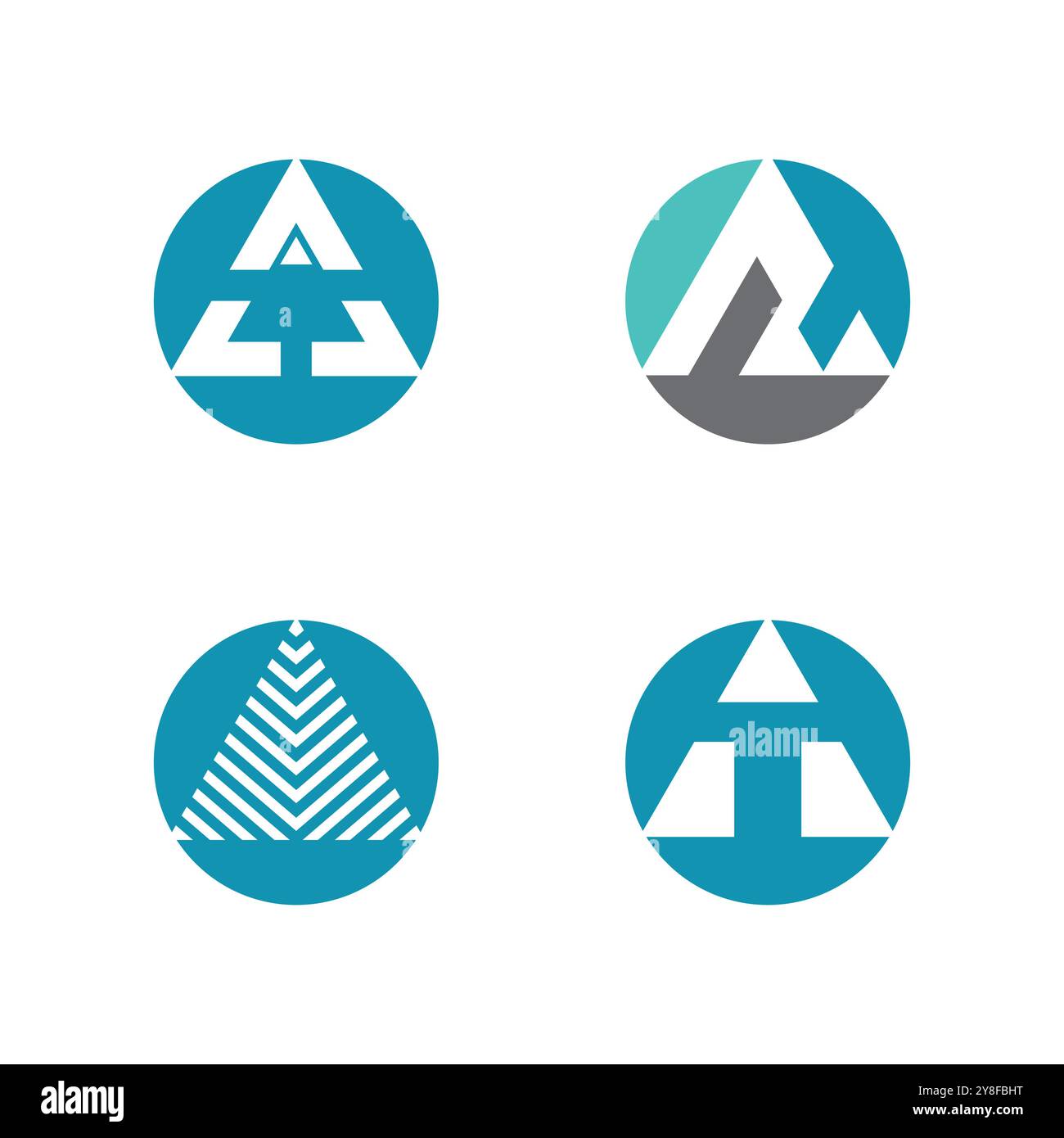 Futuristic Triangle Chain logo design inspiration Stock Vector Image ...