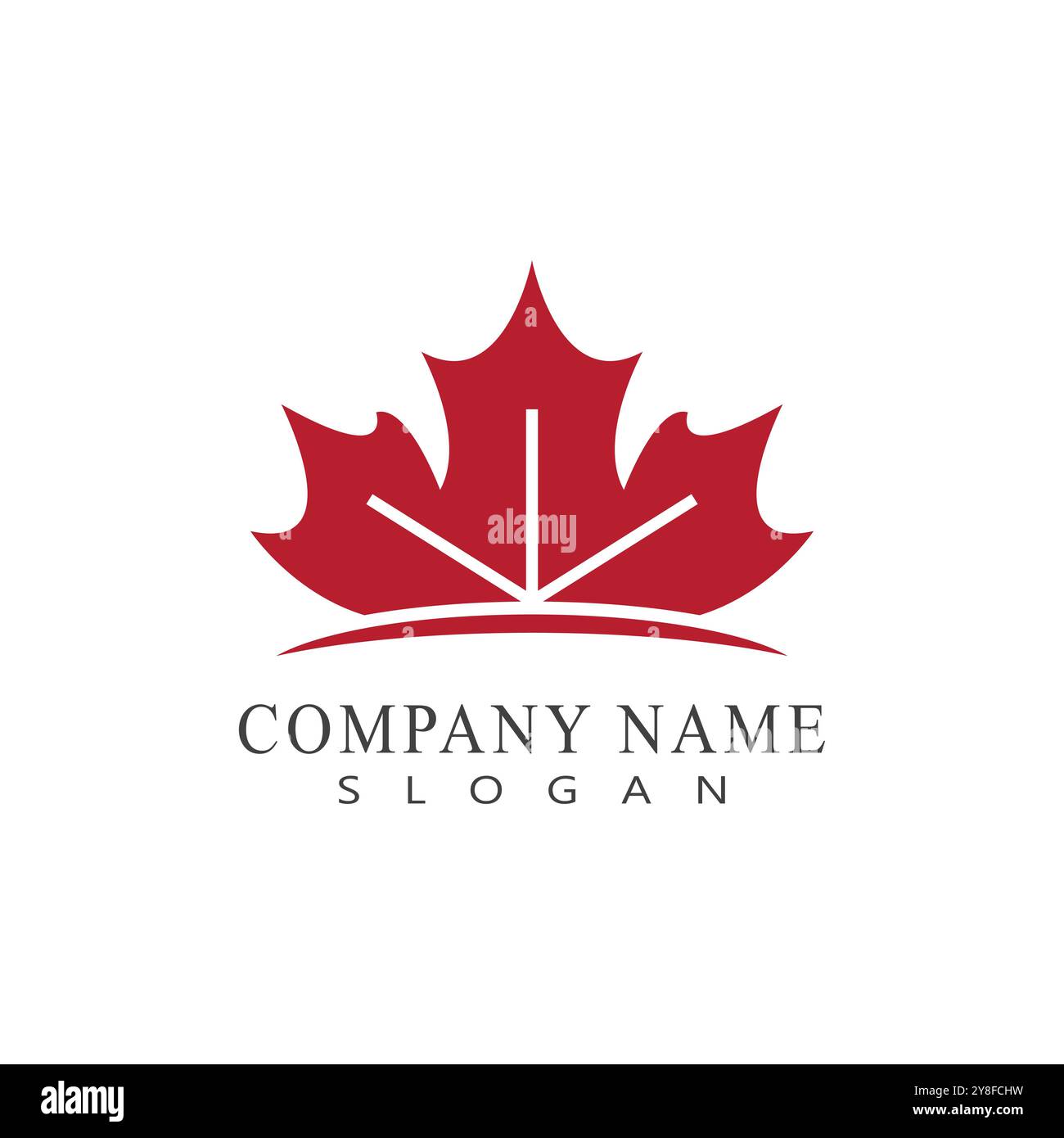 Maple leaf vector illustration design template Stock Vector