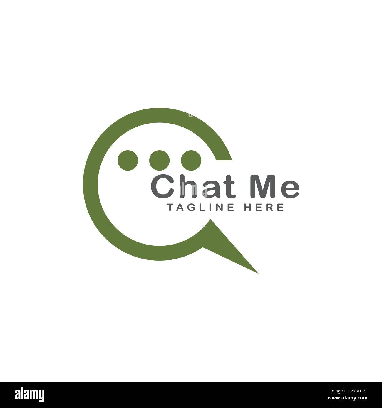 Buble chat icon Vector Illustration design Logo template Stock Vector