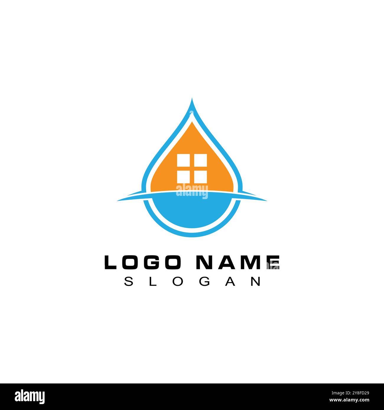 Water drop Logo Template vector illustration design Stock Vector