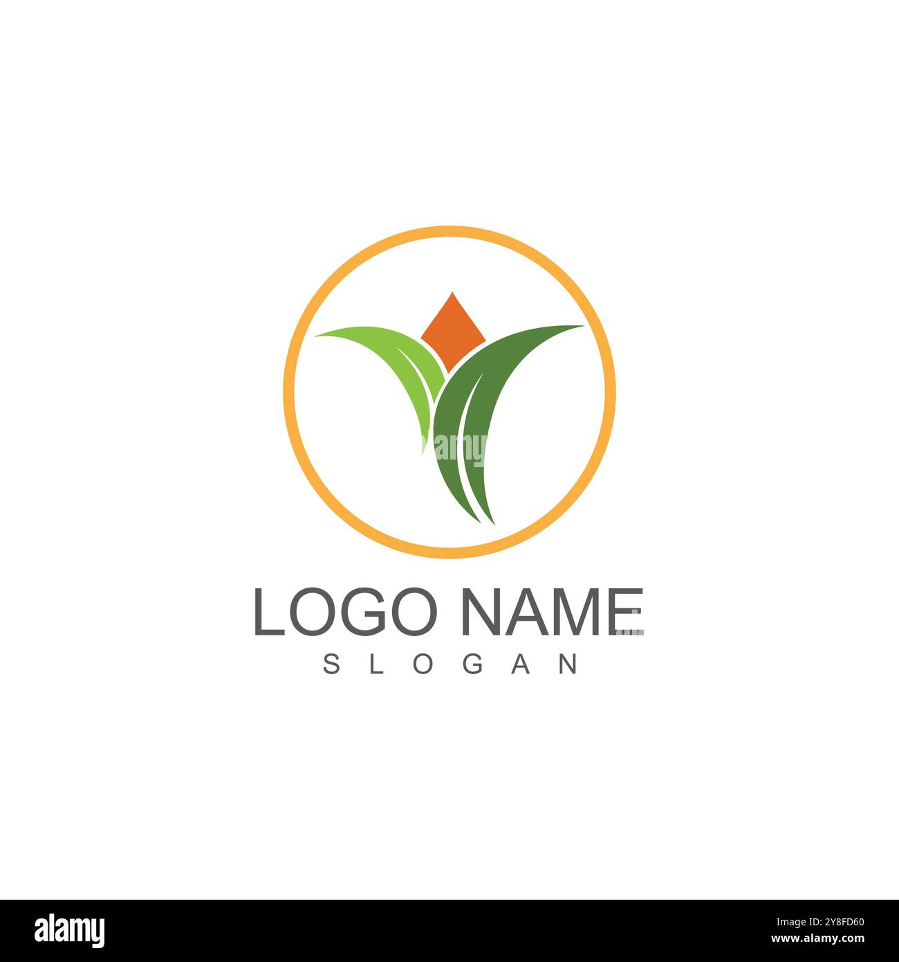 Leaf icon Vector Illustration design Logo template Stock Vector
