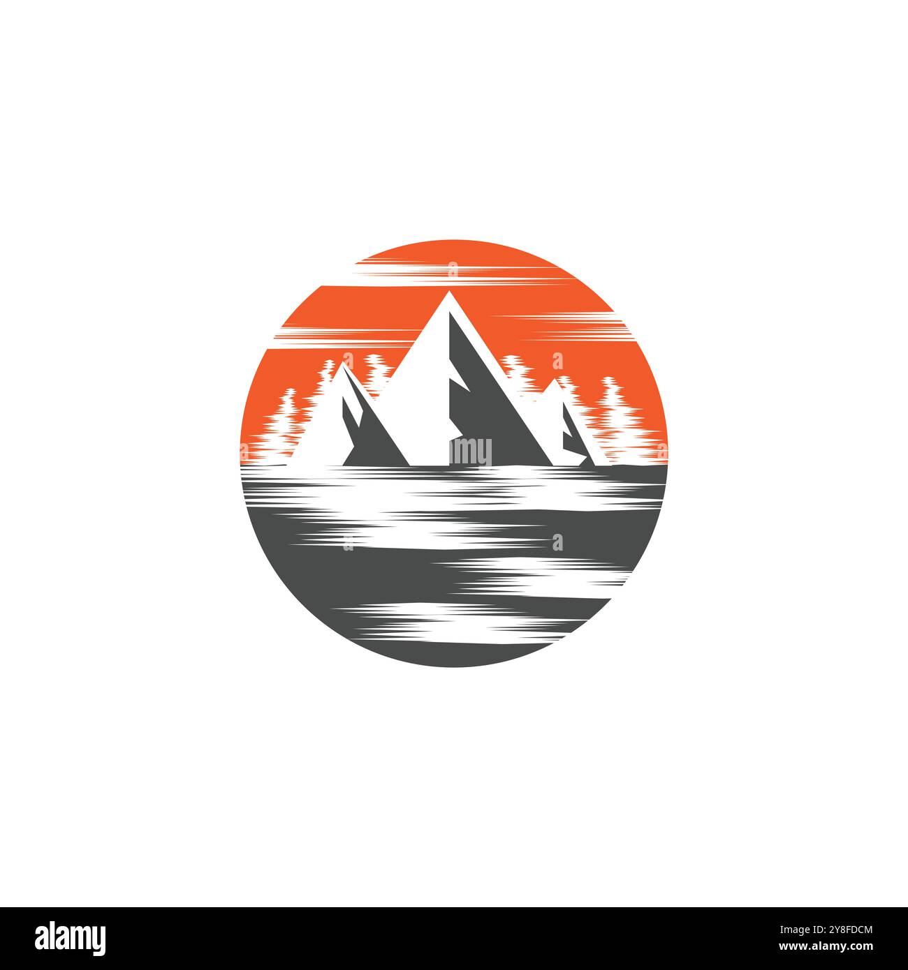Mountain icon Logo Template Vector illustration design Stock Vector