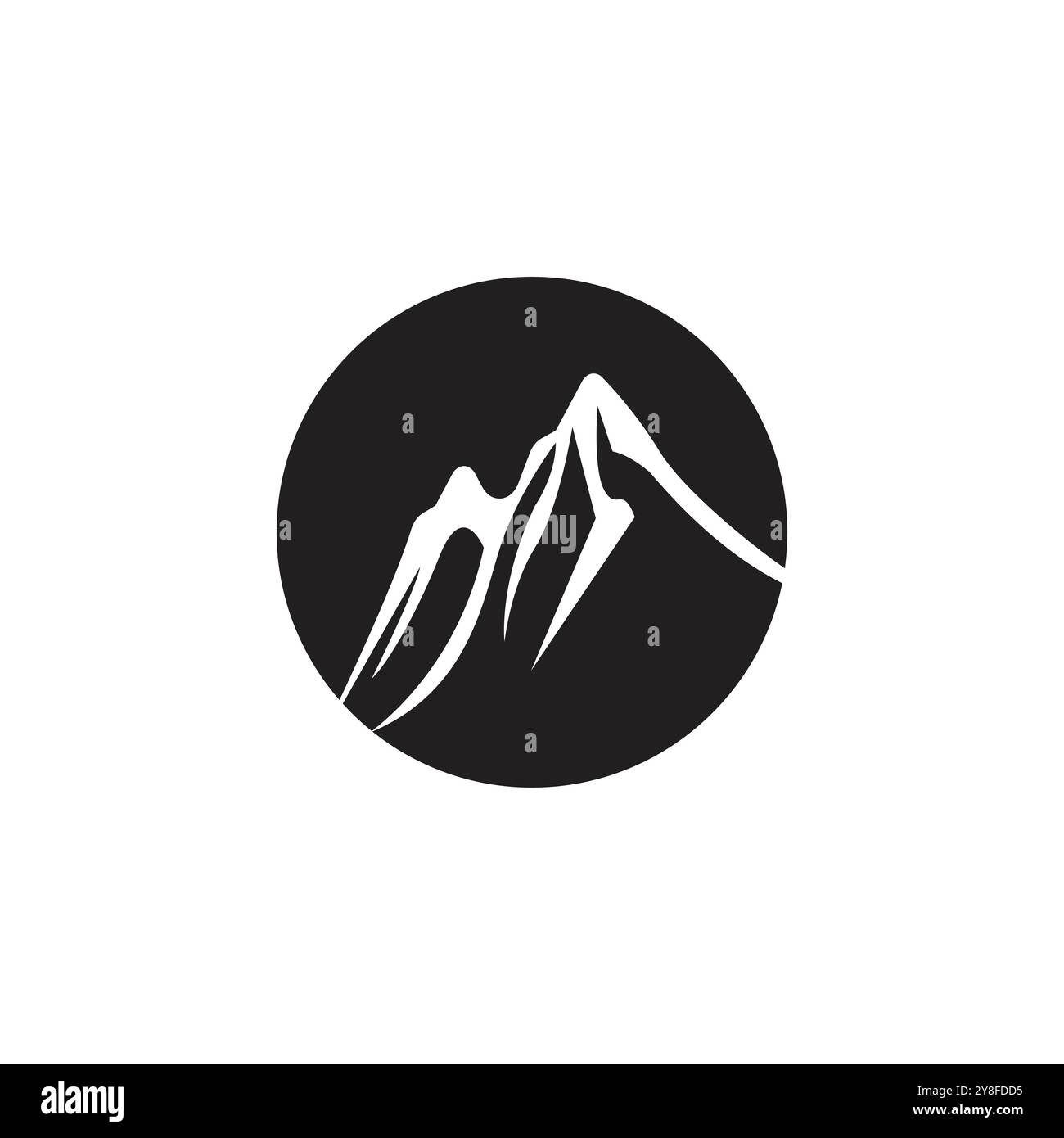 Mountain icon Logo Template Vector illustration design Stock Vector