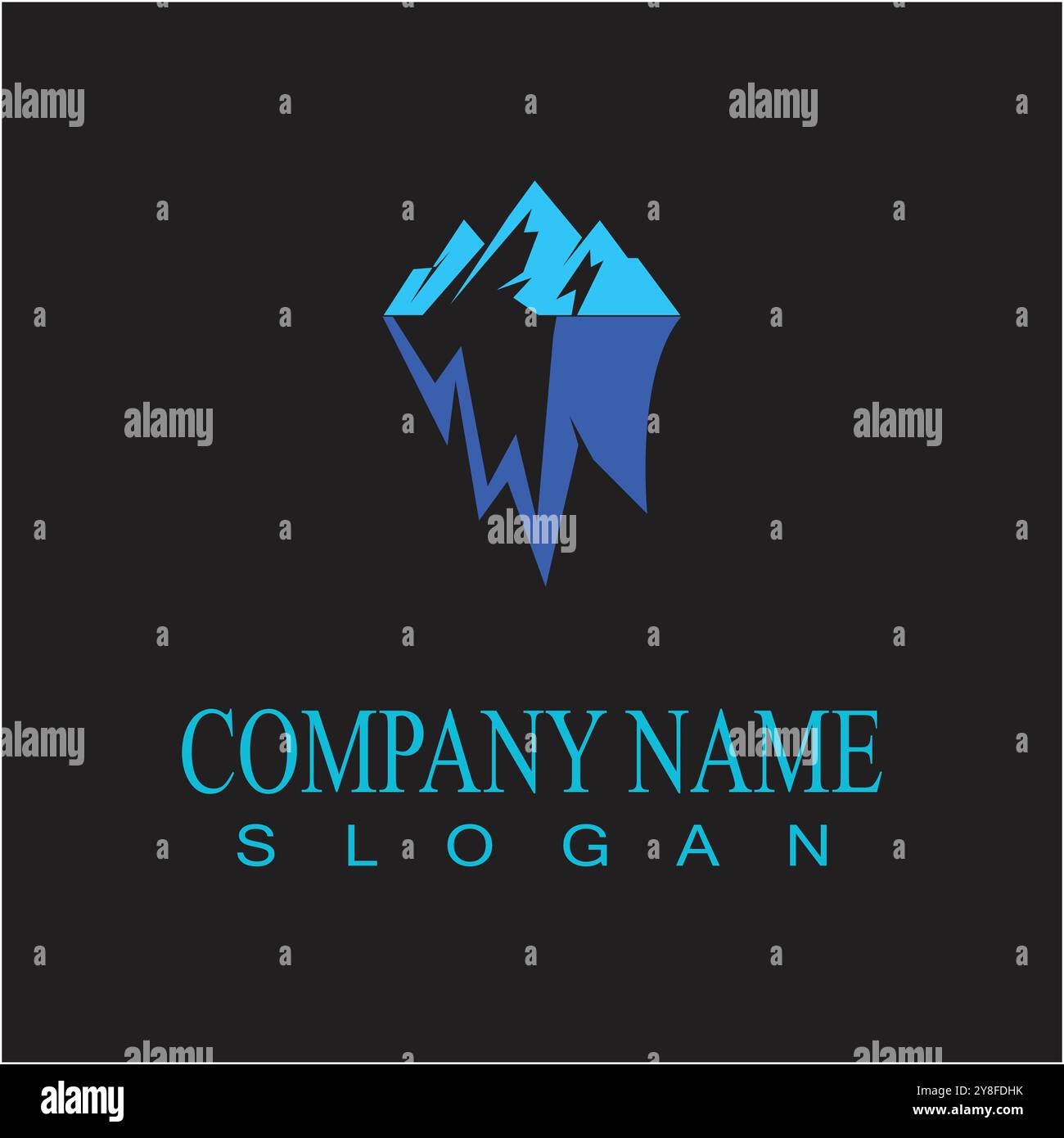 Ice berg Logo Template vector symbol nature Stock Vector