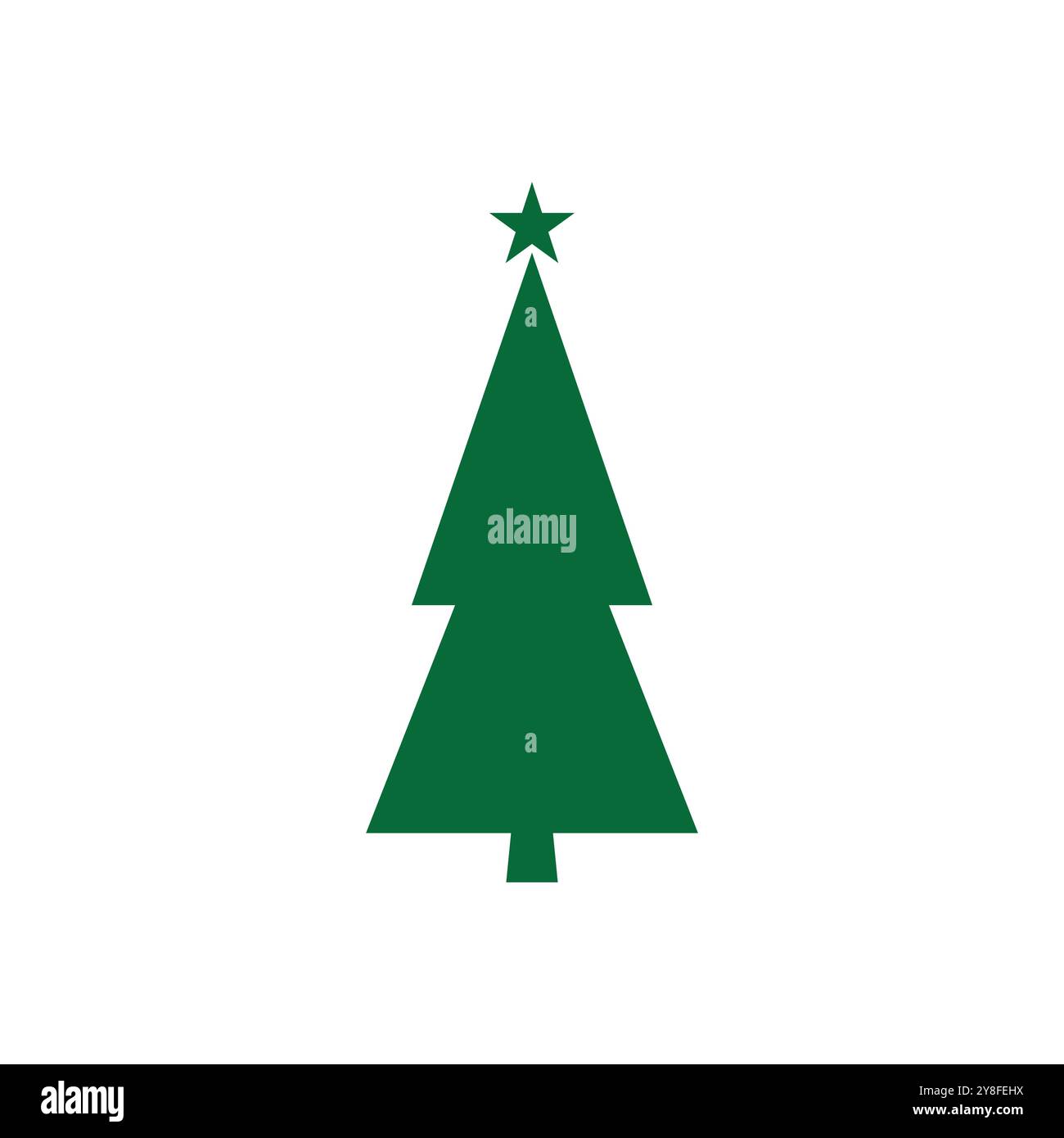 Pine tree illustration vector flat design template Stock Vector