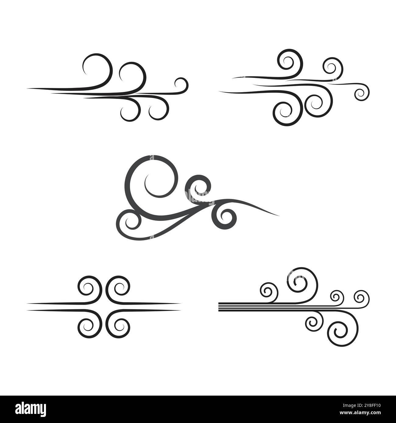 Wind icon isolated logo vector template design Stock Vector