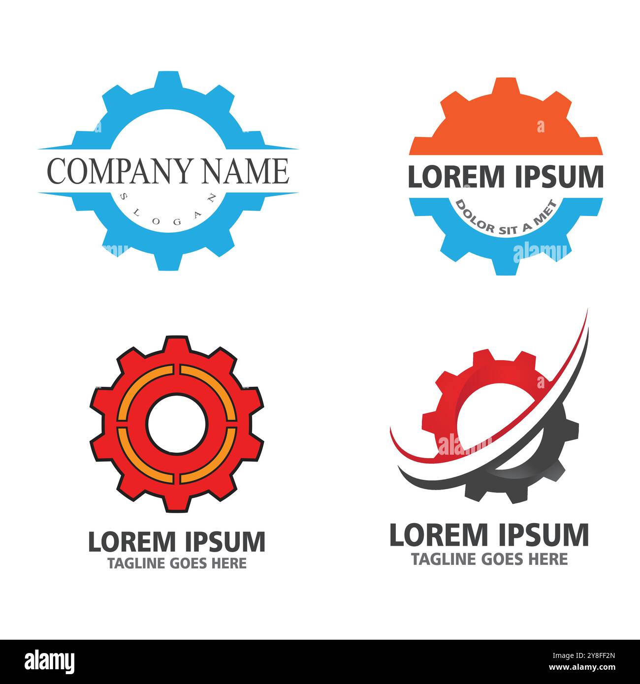 Gear Logo Template vector icon illustration design Stock Vector