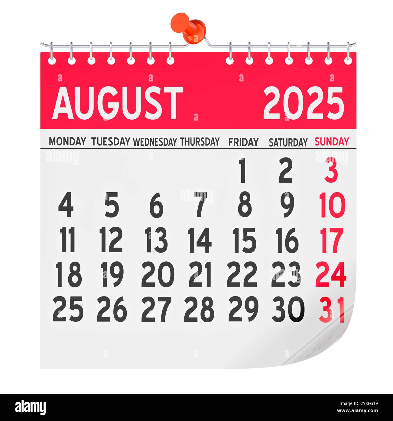 august-2025-calendar-page-for-2025-year-isolated-on-white-background-stock-photo-alamy