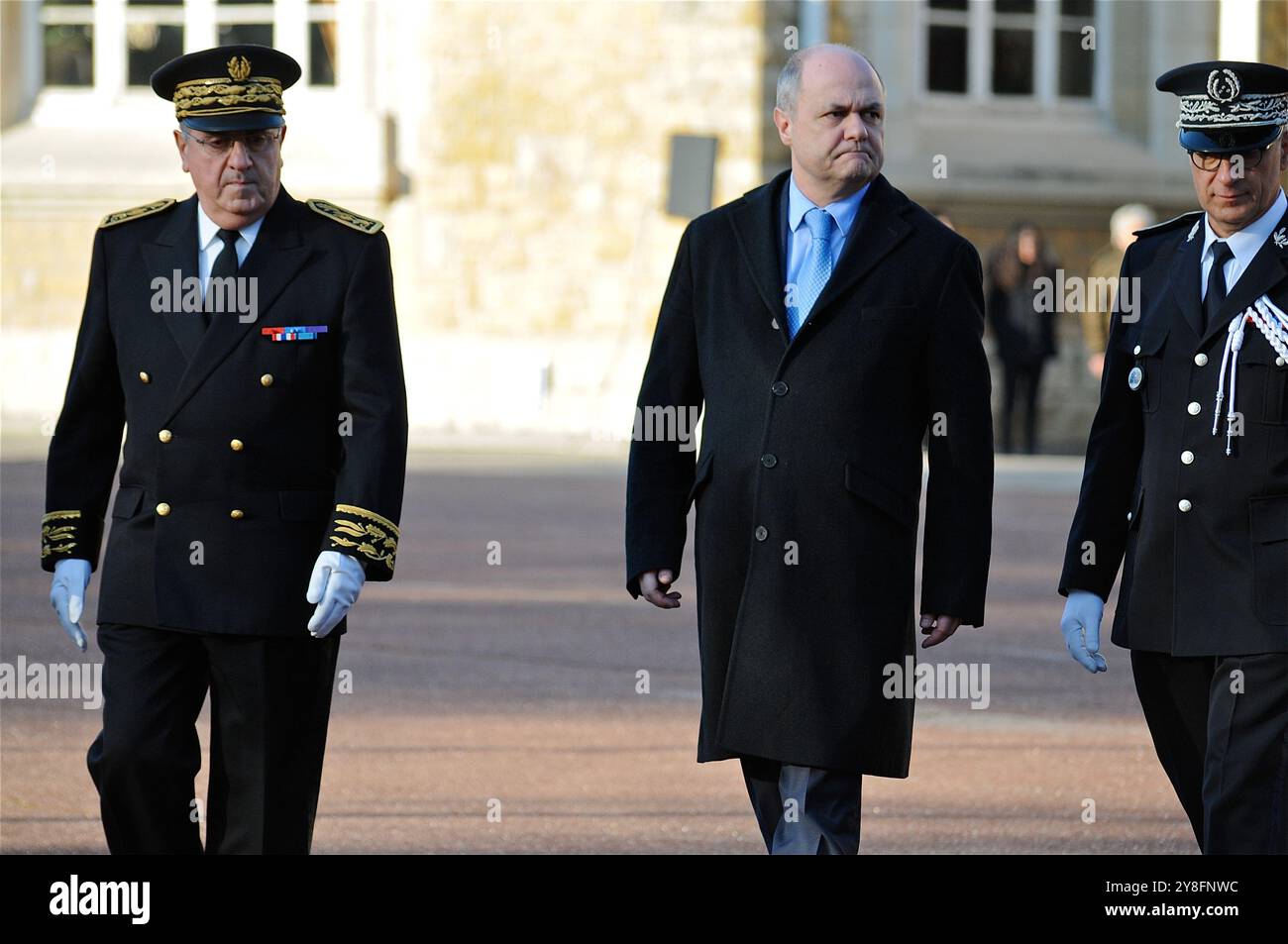 French home minister Bruno Le Roux attends naming ceremony of police ...