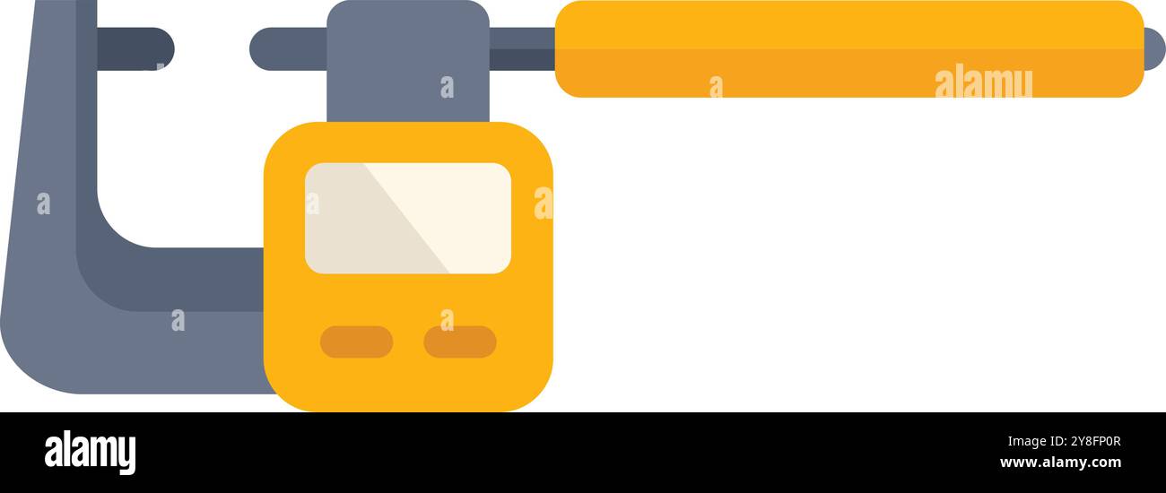 Digital caliper measuring tool icon illustration with flat style design ...