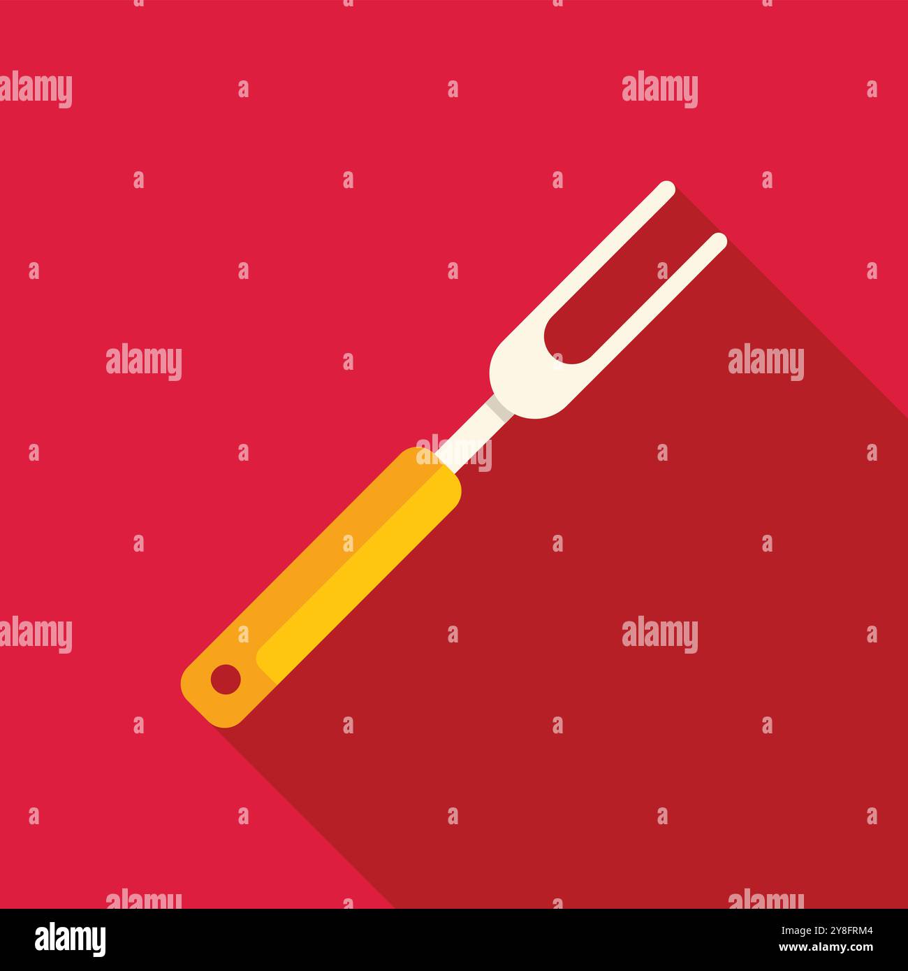 This vector icon features a large serving fork, perfect for any food related design project Stock Vector