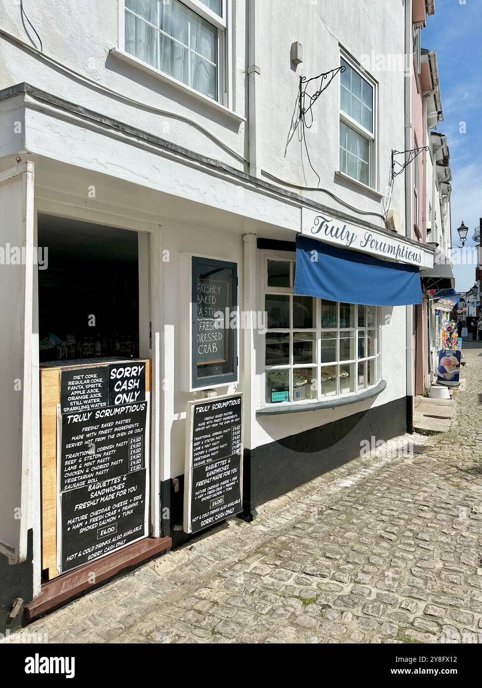 Lymington village and ferry port harbour, Hampshire, U.K. - Smartphone Captured Stock Image