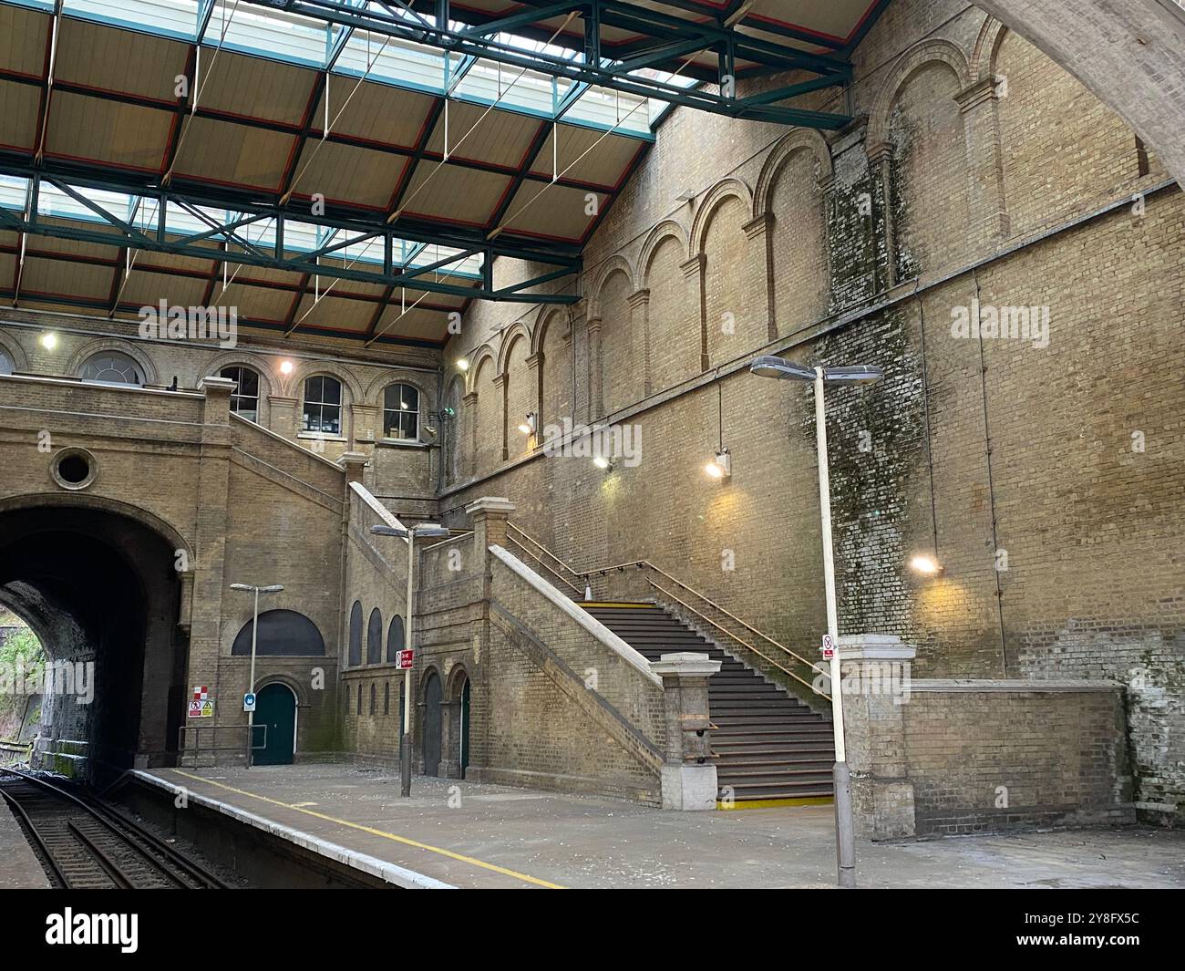 Crystal Palace train station interior, built for the great exhibition of 1851 when it moved to its new location. - Smartphone Captured Stock Image