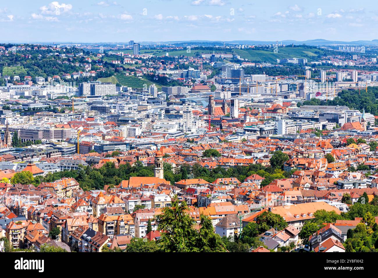 View of downtown Stuttgart town skyline in Germany Stock Photo - Alamy