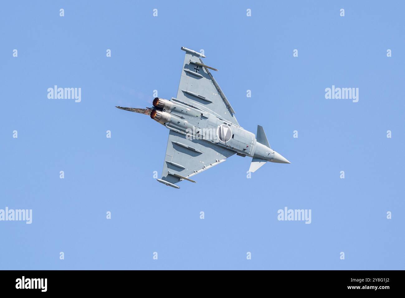 German Air Force - Eurofighter Typhoon EF2000, performing at the Royal International Air Tattoo 2024. Stock Photo