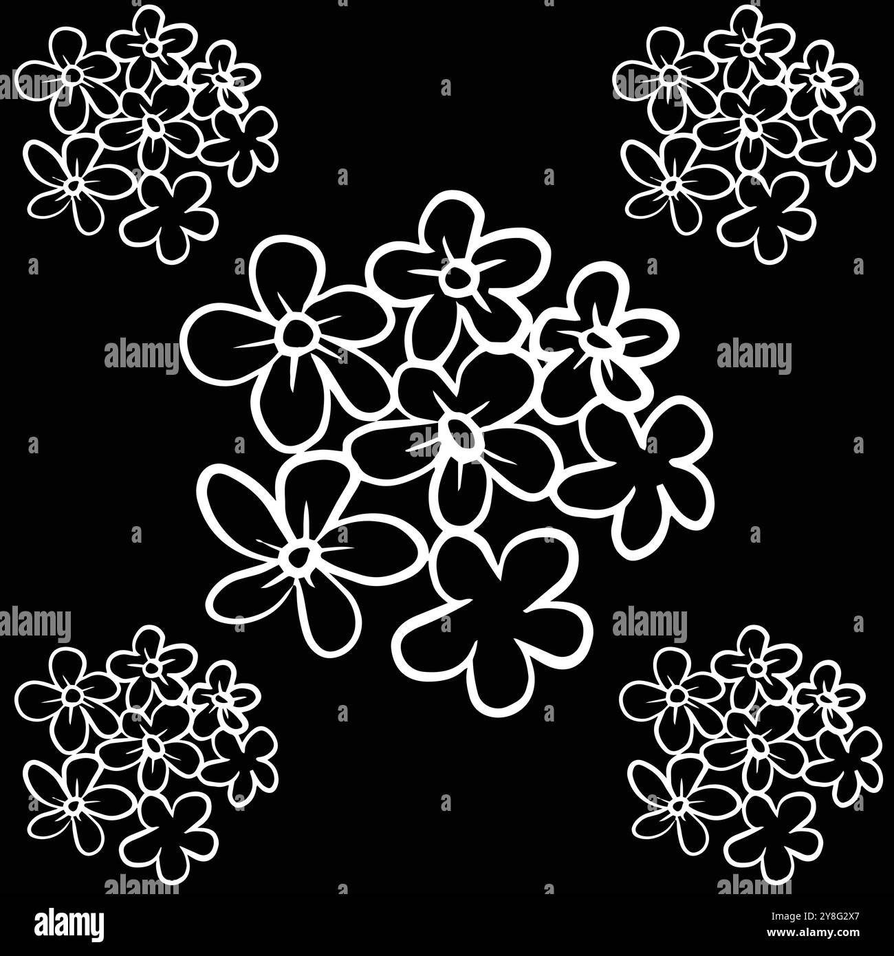 Festive seamless pattern stars Black and White Stock Photos & Images ...