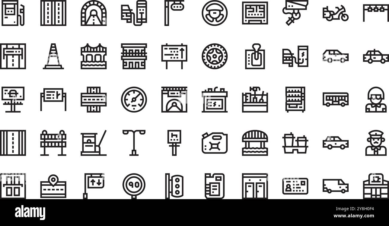 Motorway icons High-Quality Vector Icons Collection with Editable ...