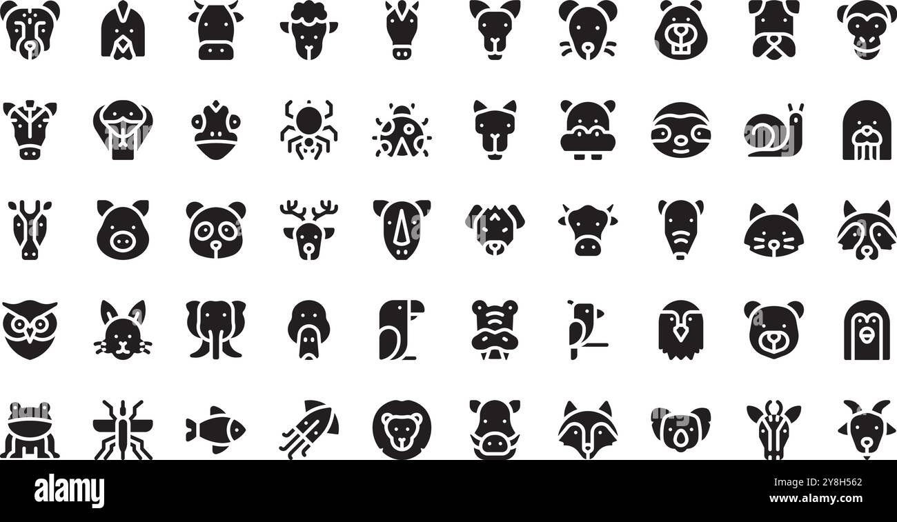 Animals icons High-Quality Vector Icons Collection with Editable Stroke. Ideal for Professional and Creative Projects. Stock Vector