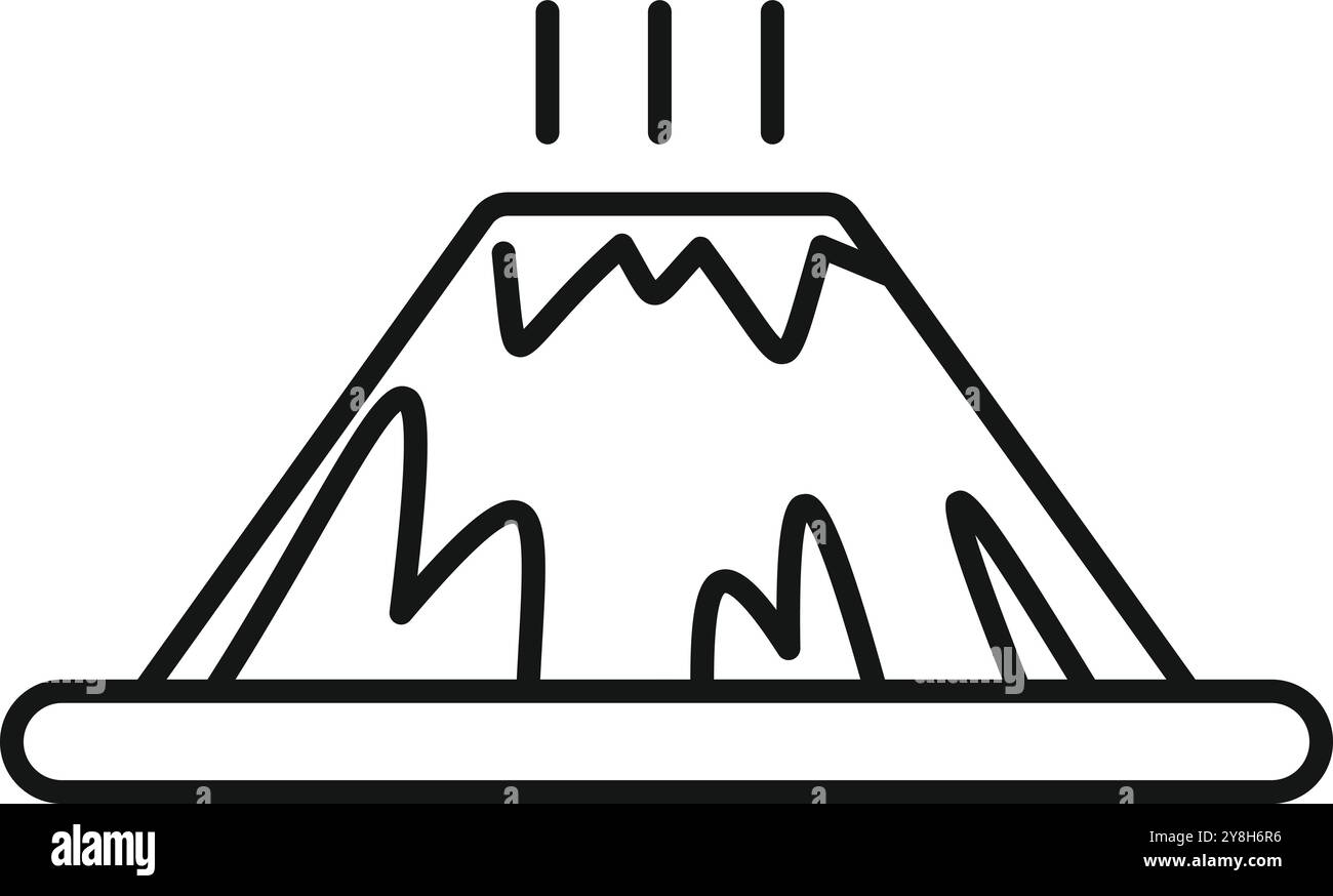 National park active volcano Stock Vector Images - Alamy