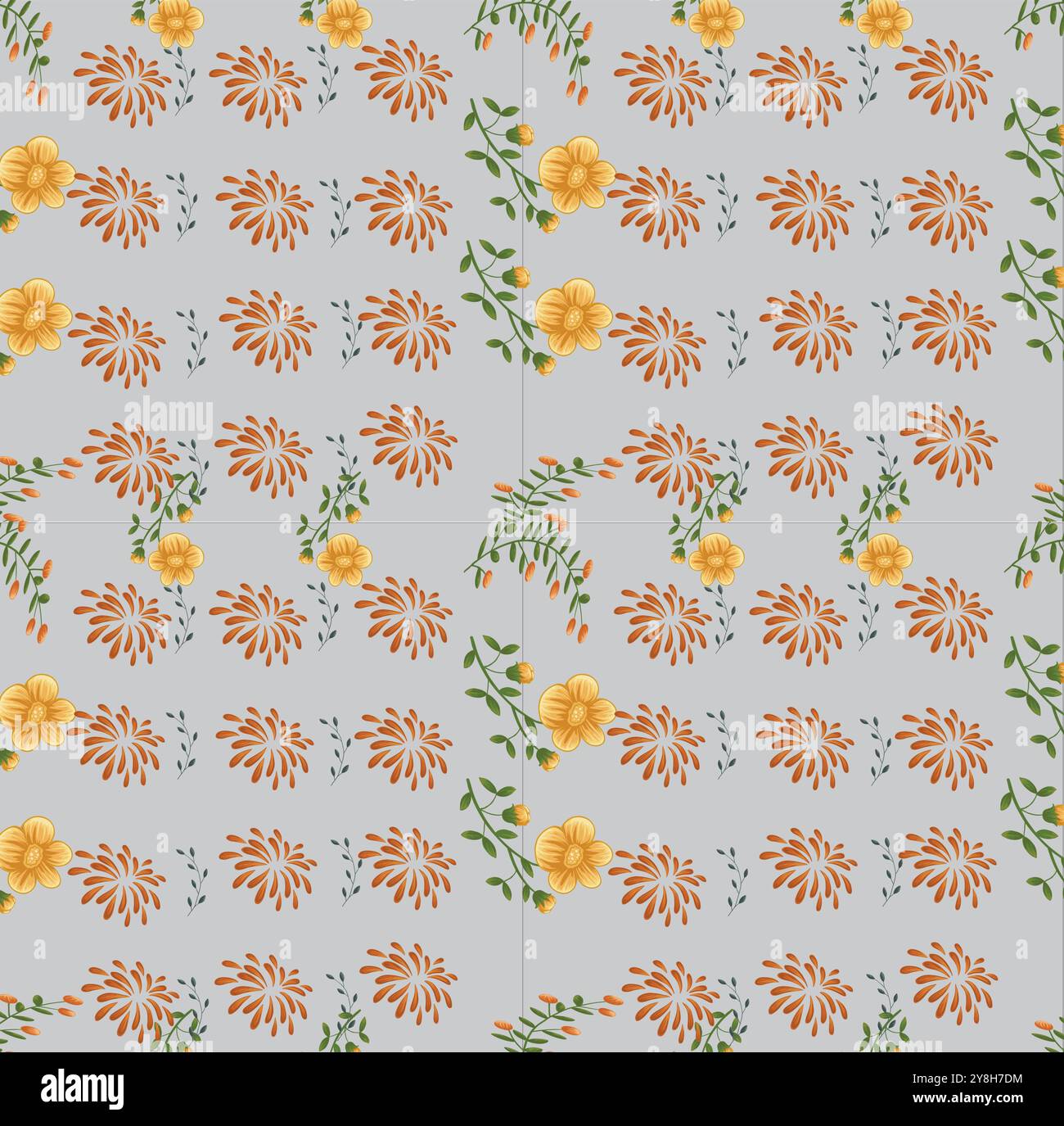 Floral Seamless Pattern Design Stock Vector