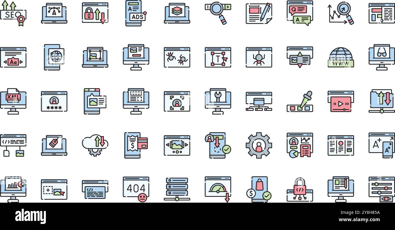Web design icons . High-Quality Vector Icons Collection with Editable ...