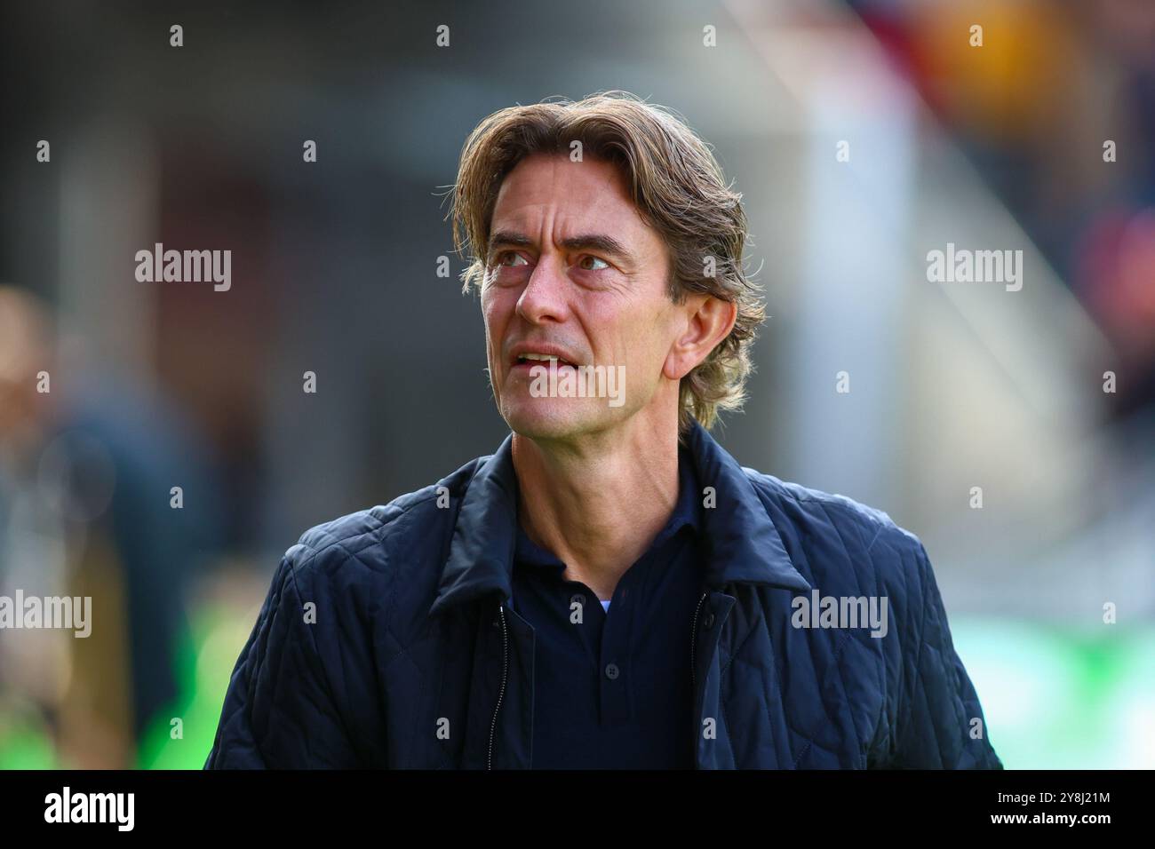 London, UK. 05th Oct, 2024. London, England, October 5th 2024: Brentford manager Thomas Frank during the Premier League game between Brentford and Wolverhampton Wanderers at Gtech Community Stadium in London, England (Alexander Canillas/SPP) Credit: SPP Sport Press Photo. /Alamy Live News Stock Photo