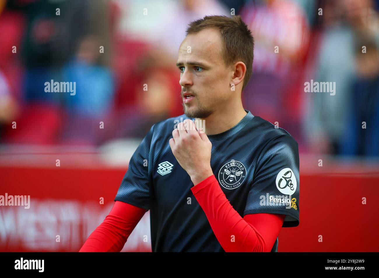 London, UK. 05th Oct, 2024. London, England, October 5th 2024: Mikkel Damsgaard (24 Brentford) during the Premier League game between Brentford and Wolverhampton Wanderers at Gtech Community Stadium in London, England (Alexander Canillas/SPP) Credit: SPP Sport Press Photo. /Alamy Live News Stock Photo