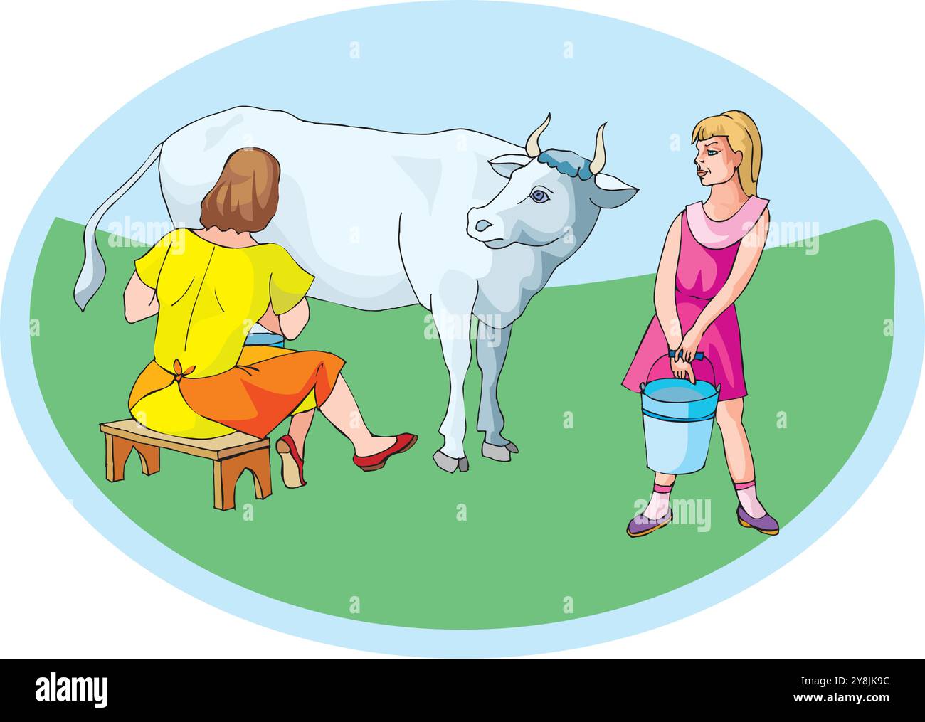 Manual milking Stock Vector Images Alamy