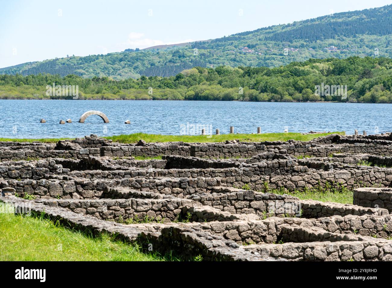 Ancient Roman fort Aquis Querquennis in South Galicia, Spain Stock ...
