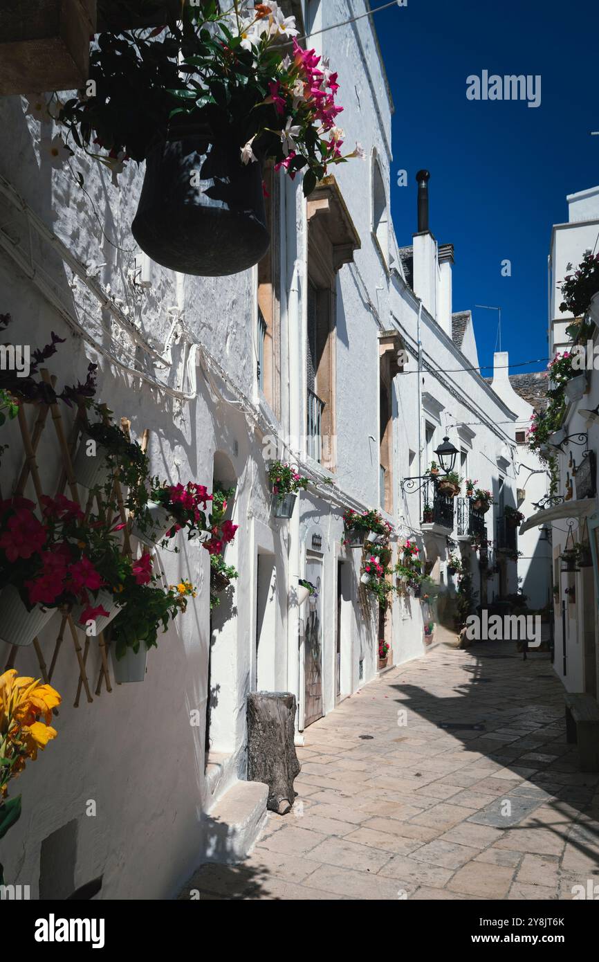 The Beautiful Alleys Of Locorotondo The White Mediterranean Village In the-beautiful-alleys-of-locorotondo-the-white-mediterranean-village-in