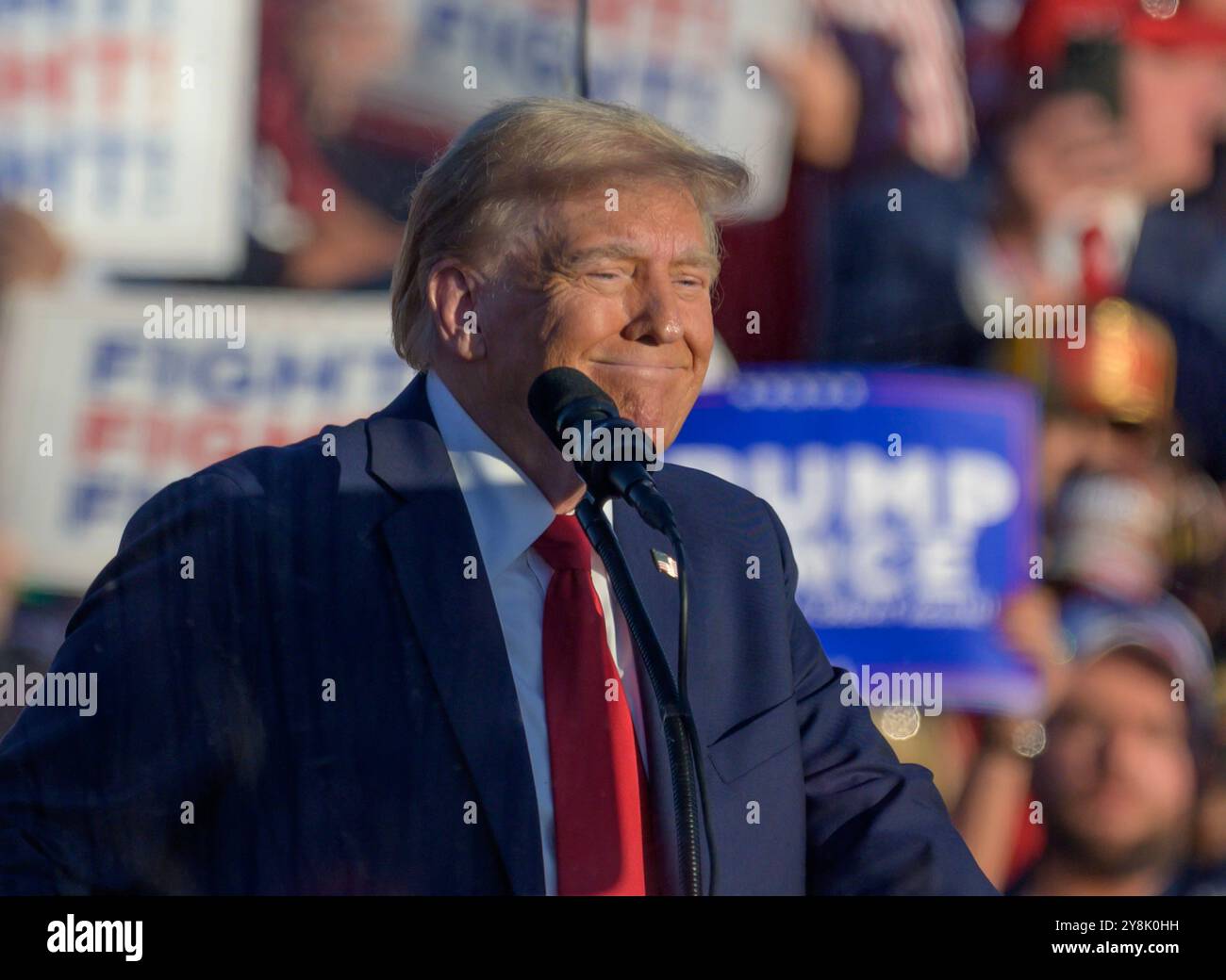 His Addresses President donald trump smiles 2024 hi-res stock photography and images ...