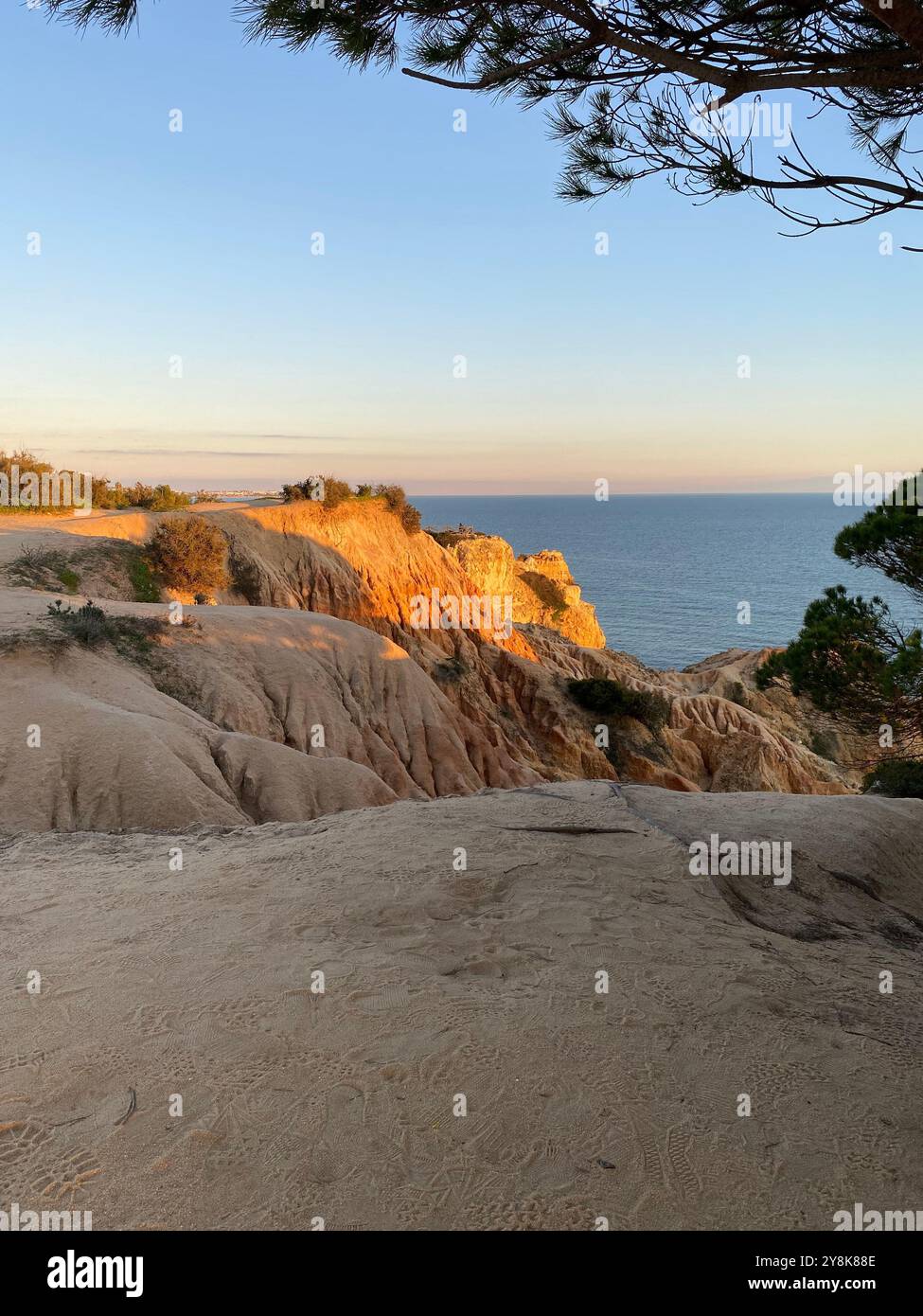 Lagoa, Algarve, Portugal, cliffs, lava dunes and ocean views - Smartphone Captured Stock Image