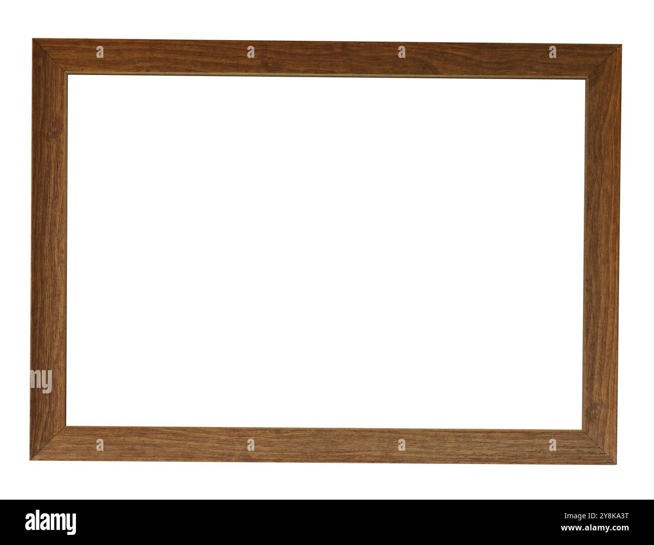 Brown wood frame isolated on white background Stock Photo - Alamy