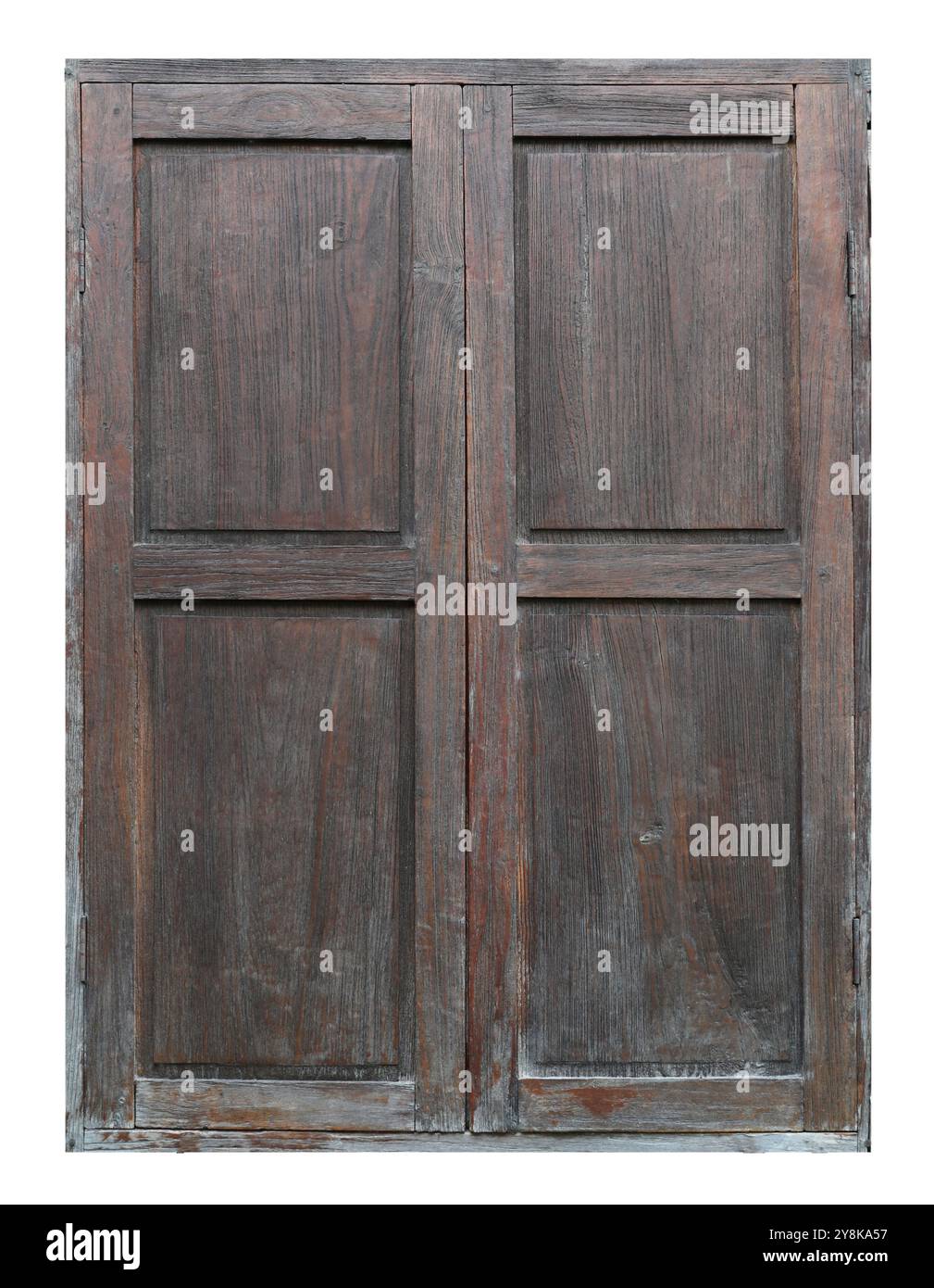 Old wooden window isolated on white background Stock Photo - Alamy