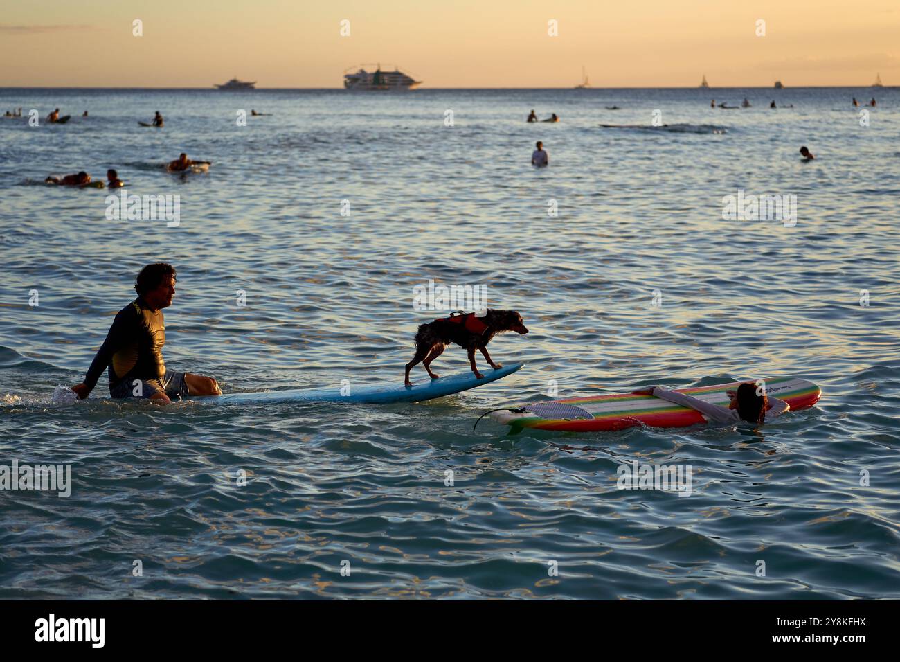 Wave at waikiki beach hi-res stock photography and images - Alamy