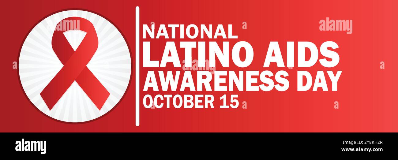 National Latino Aids Awareness Day. October 15.  Suitable for greeting card, poster and banner. Vector illustration Stock Vector