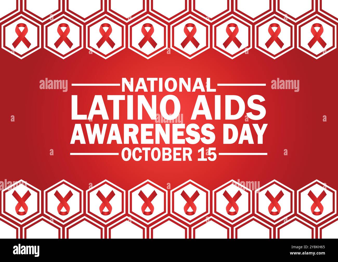 National Latino Aids Awareness Day. October 15. Holiday concept. Template for background, banner, card, poster with text inscription. Vector Stock Vector
