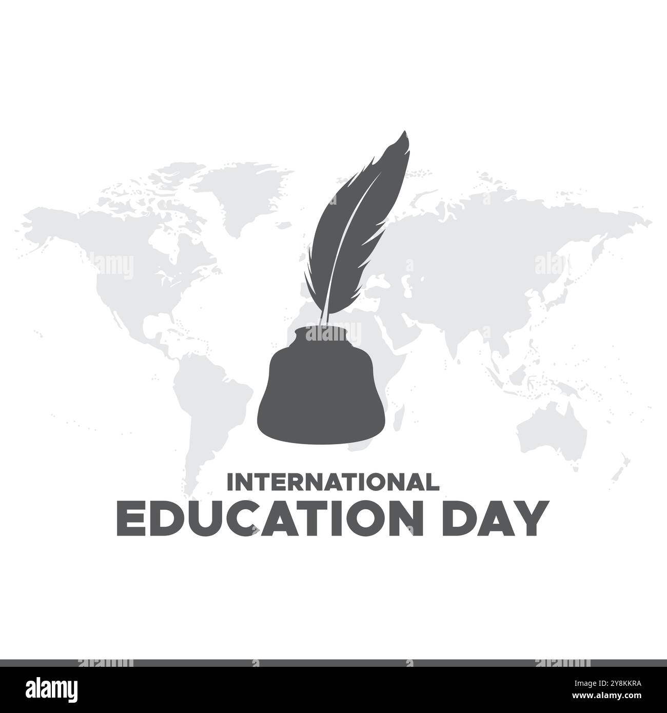Education Day, 11 November, greeting card, stock illustration