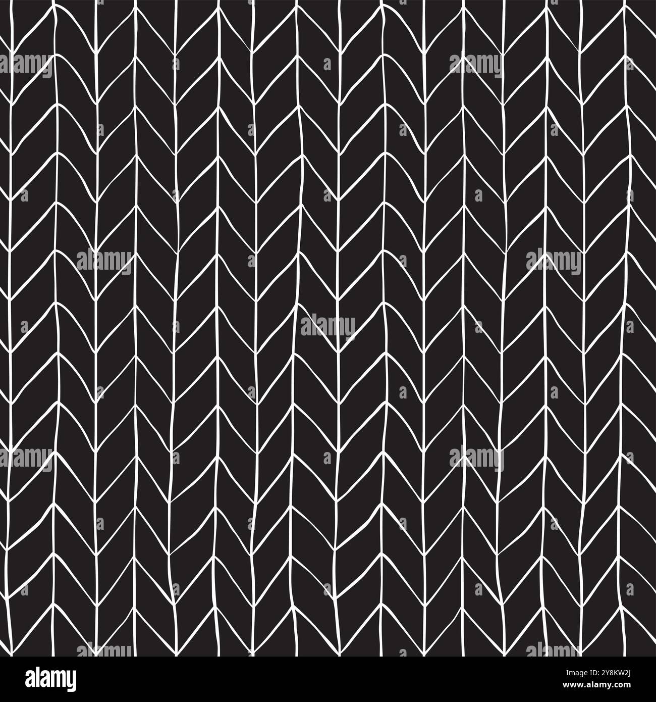 black-hand-drawn-seamless-patterns Stock Vector