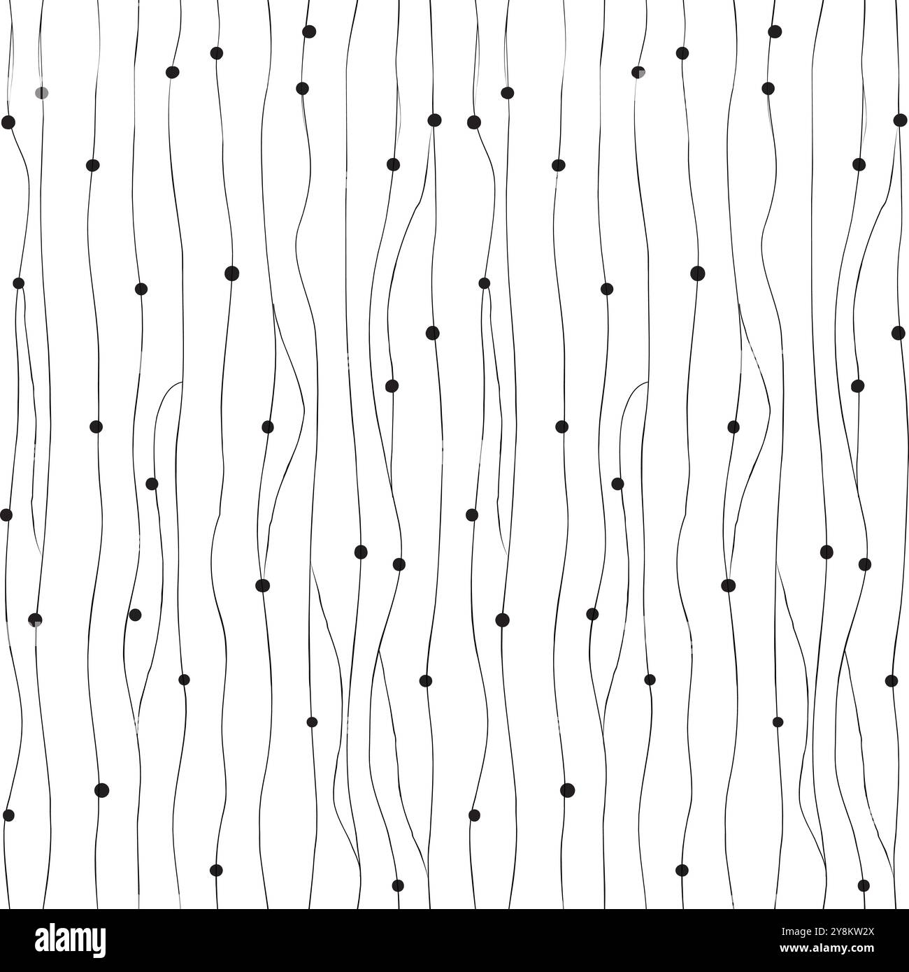 black-hand-drawn-seamless-patterns Stock Vector