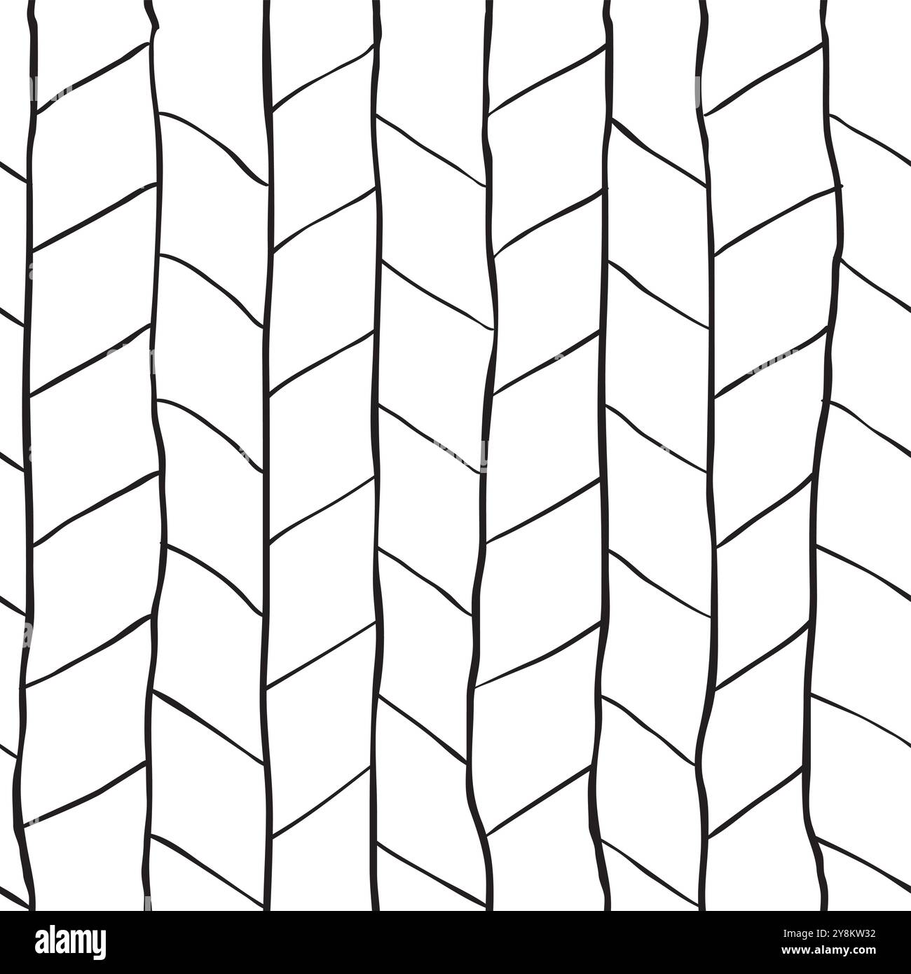 black-hand-drawn-seamless-patterns Stock Vector