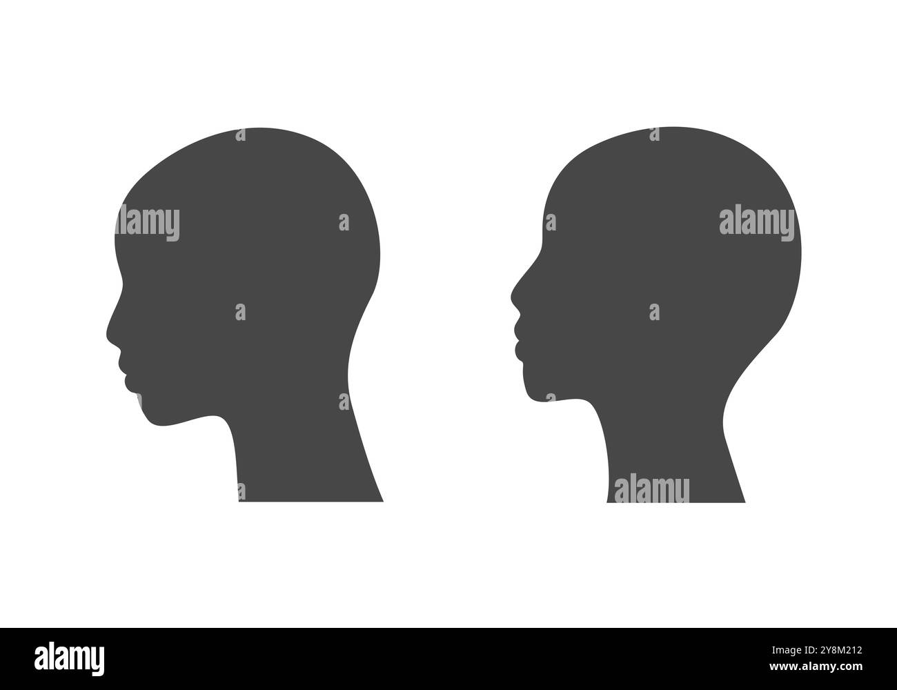 Male profile face silhouette Black and White Stock Photos & Images - Alamy