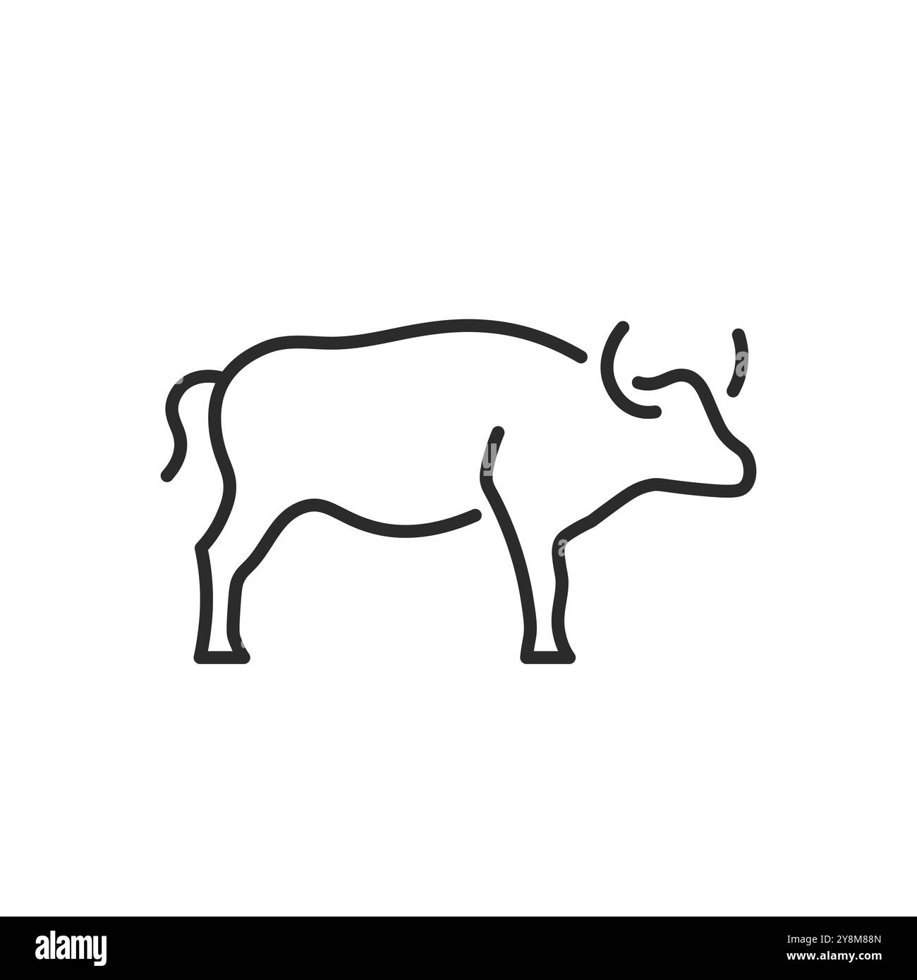 Horned Bull Icon Stock Vector Image & Art - Alamy