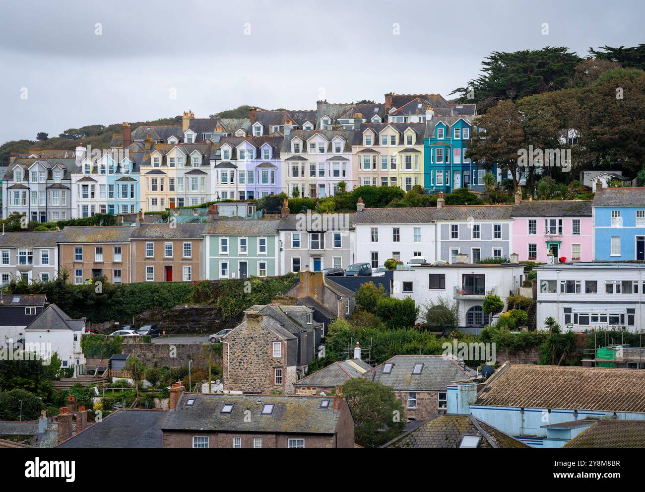 Townscape of St Ives, Cornwall, England Stock Photo