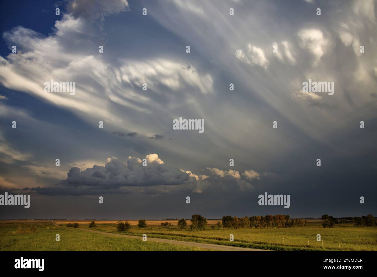 Prairie Storm Clouds Saskatchewan Canada Farm Land Stock Photo - Alamy
